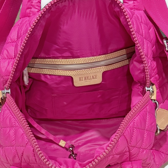Mz Wallace Pink Top Handle Bag Convertible Satchel Crossbody PRISTINE - Picture 12 of 12